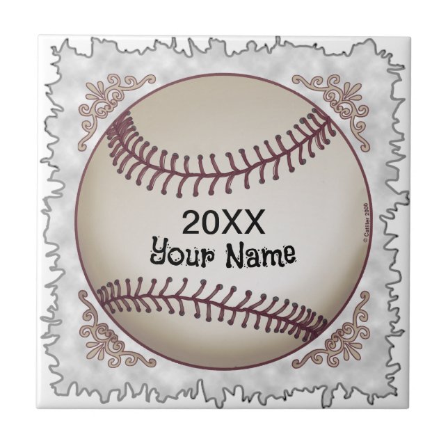 Baseball   ceramic tile (Front)