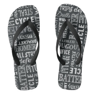 Baseball Chalkboard Terms Thongs