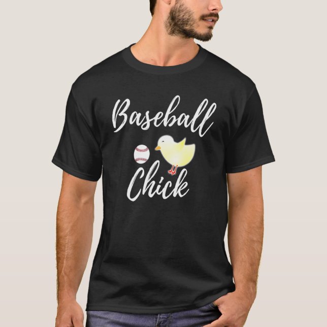 Baseball Chick Chicken Lover T-Shirt (Front)