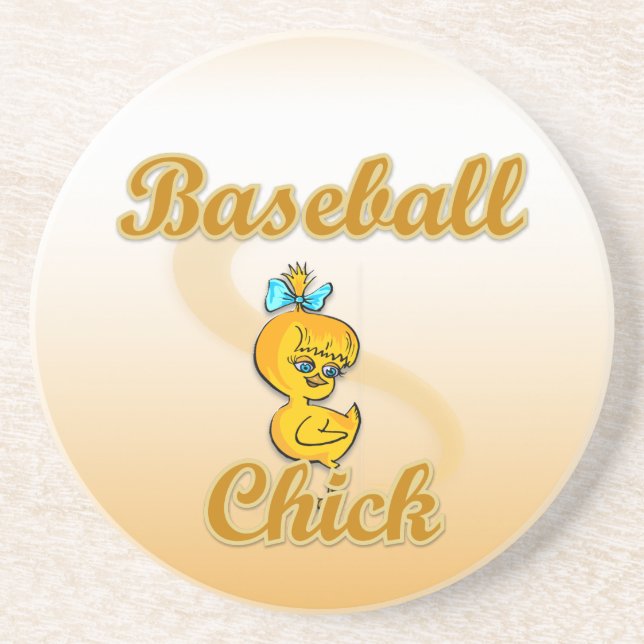 Baseball  Chick Coaster (Front)