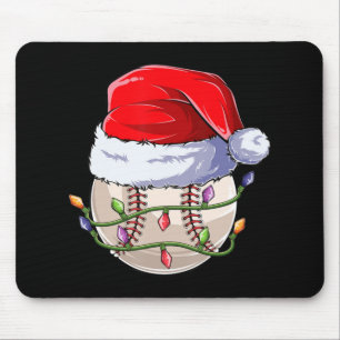Baseball Christmas Boys Apparel, Fun Christma Sant Mouse Pad