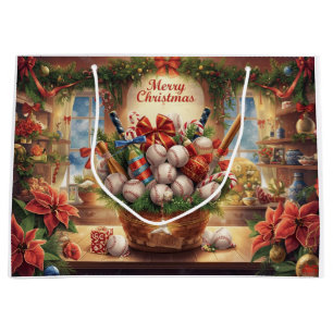 Baseball Christmas Gift Large Gift Bag