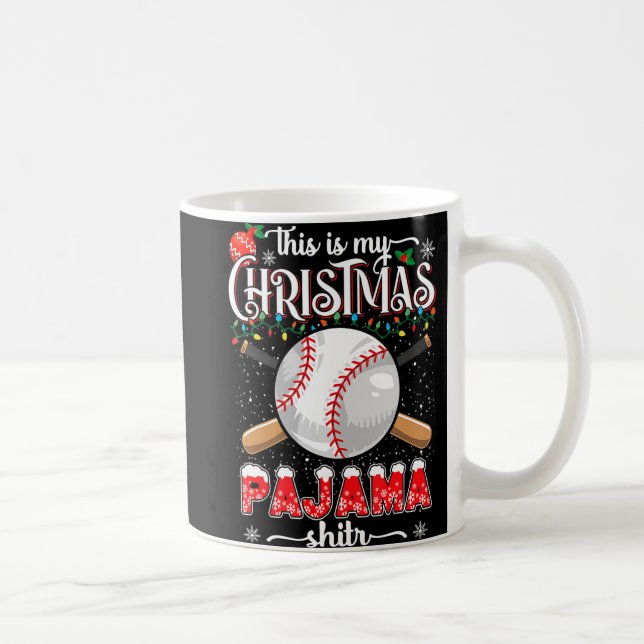 Baseball Christmas GiftS This Is My Christmas Paja Coffee Mug (Right)