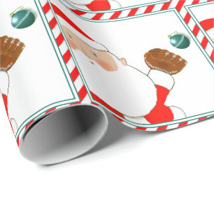 Baseball Christmas Gifts Wrapping Paper