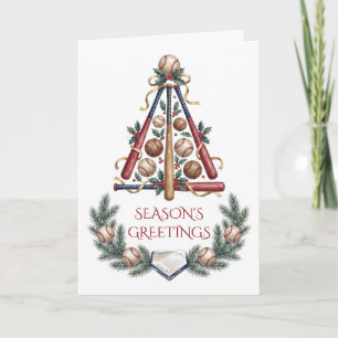 Baseball Christmas Greeting Card