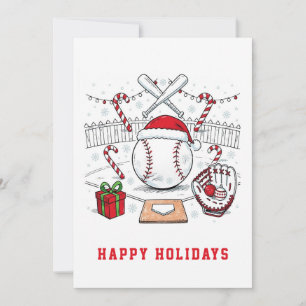 Baseball Christmas Greeting Card