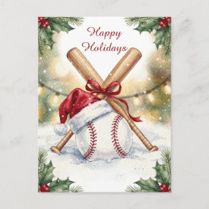 Baseball Christmas Greeting Card