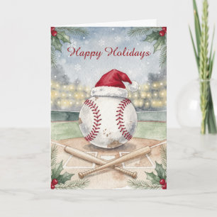 Baseball Christmas Greeting Card
