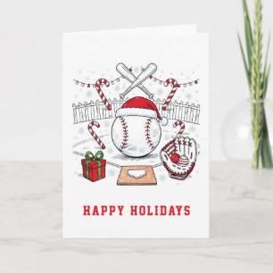 Baseball Christmas Greeting Card