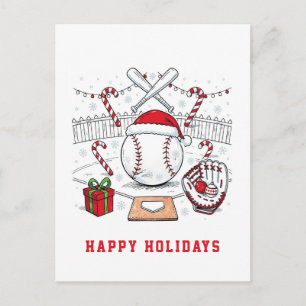 Baseball Christmas Greeting Card