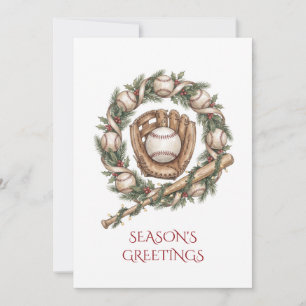 Baseball Christmas Greeting Card