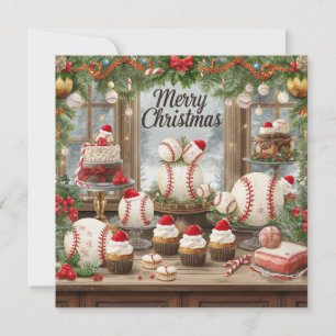 Baseball Christmas  Holiday Card