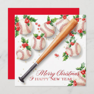 Baseball Christmas  Holiday Card