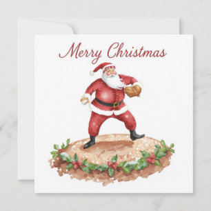 Baseball Christmas Holiday Card