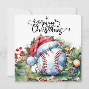 Baseball Christmas  Holiday Card