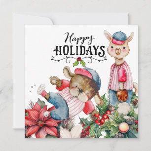 Baseball Christmas Holiday Card