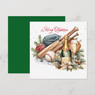 Baseball Christmas  Holiday Card