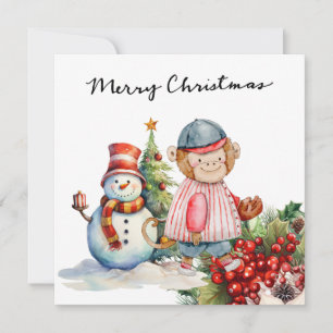 Baseball Christmas  Holiday Card