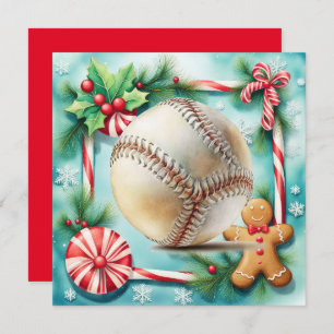 Baseball Christmas  Holiday Card
