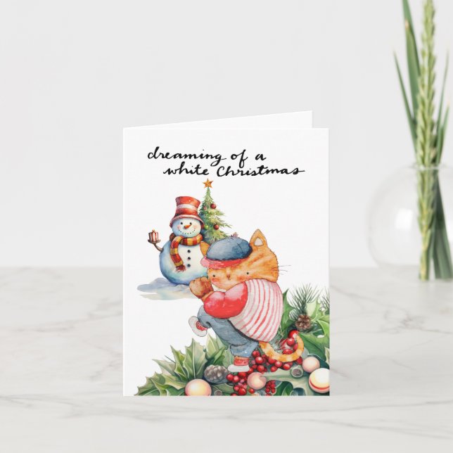 Baseball Christmas  Holiday Card (Front)