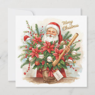 Baseball Christmas  Holiday Card