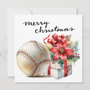 Baseball Christmas Holiday Card