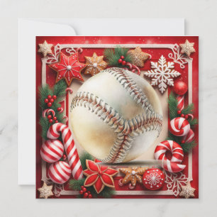 Baseball Christmas  Holiday Card