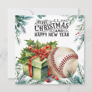 Baseball Christmas  Holiday Card
