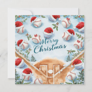 Baseball Christmas  Holiday Card