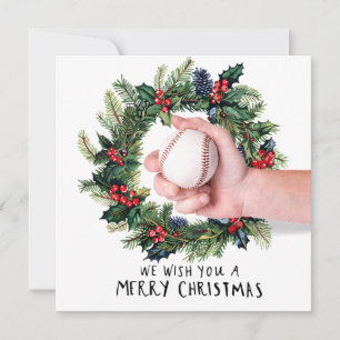 Baseball Christmas Holiday Card