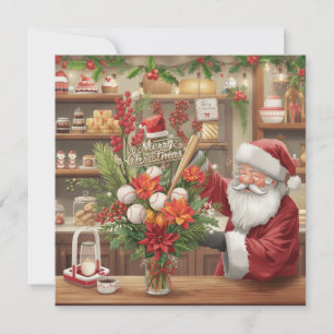 Baseball Christmas Holiday Card