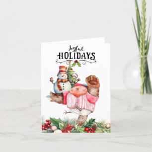 Baseball Christmas  Holiday Card