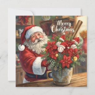 Baseball Christmas  Holiday Card