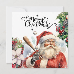 Baseball Christmas  Holiday Card