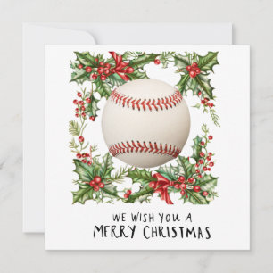 Baseball Christmas  Holiday Card