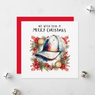Baseball Christmas  Holiday Card