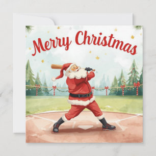 Baseball Christmas Holiday Card