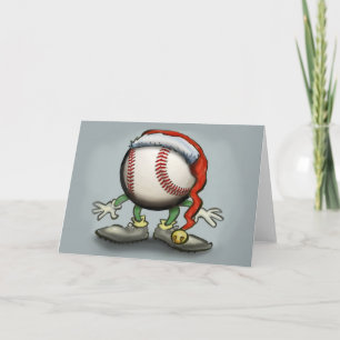 Baseball Christmas Holiday Card