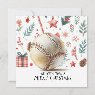 Baseball Christmas Holiday Card
