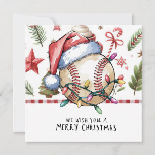 Baseball Christmas Holiday Card