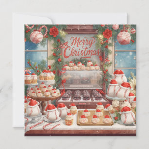 Baseball Christmas  Holiday Card