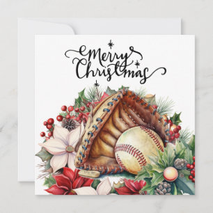 Baseball Christmas  Holiday Card