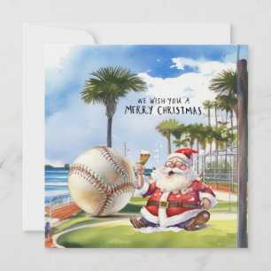 Baseball Christmas Holiday Card
