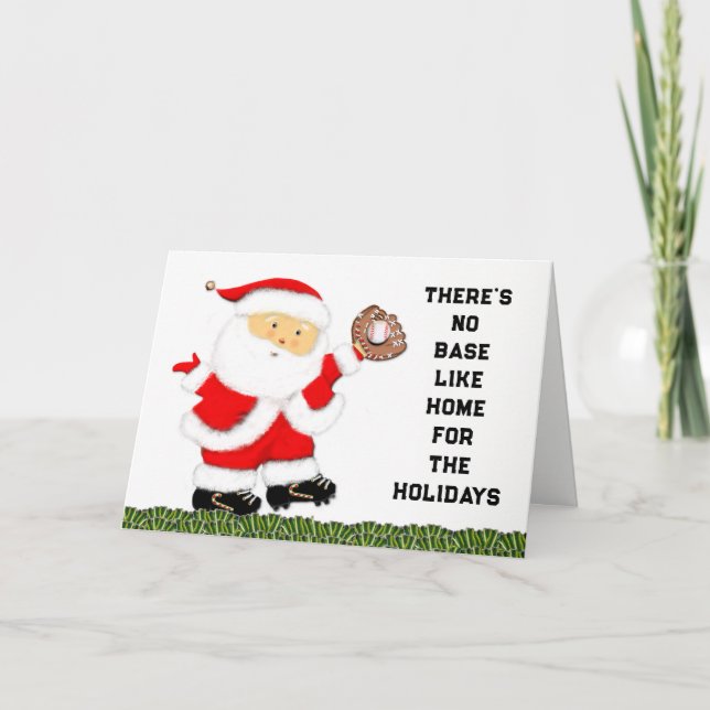 Baseball Christmas Holiday Cards (Front)