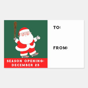 Baseball Christmas Holiday Gift Tags