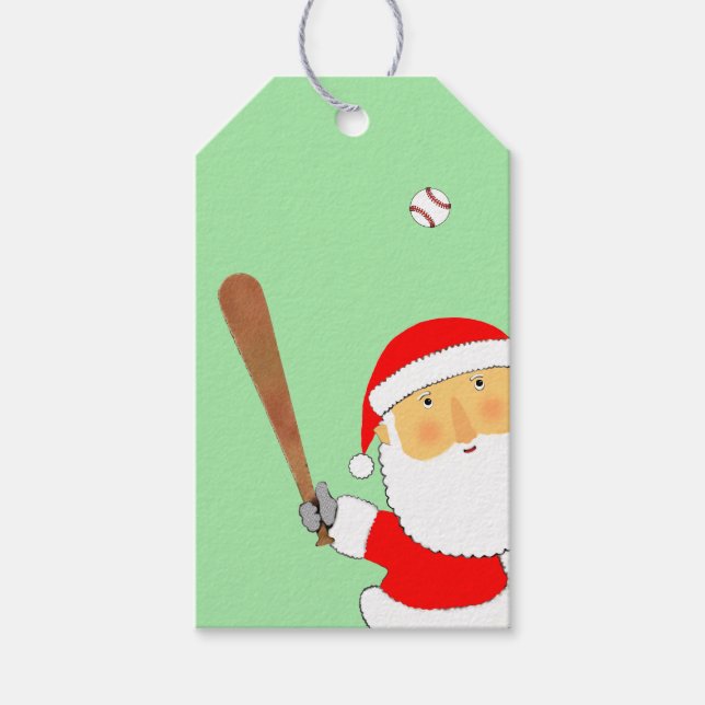 Baseball Christmas Holiday Gift Tags (Front)