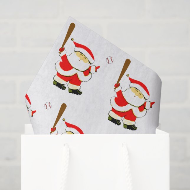 Baseball Christmas Holiday Gift Tissue Paper (Gift Bag)