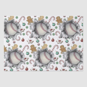 Baseball Christmas Holiday Gift Tissue Paper