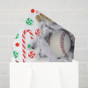 Baseball Christmas Holiday Gift Wrapping Paper