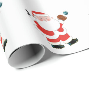 Baseball Christmas Holiday Gift Wrapping Paper